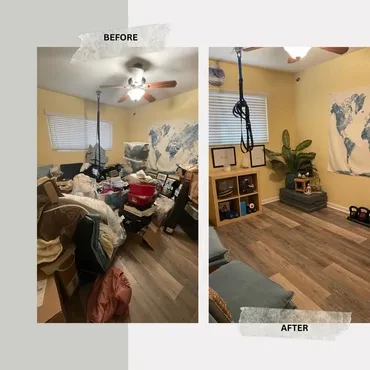 Before and after room organization
